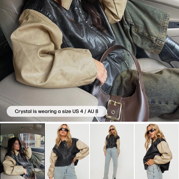 Lioness Brown and Tan Bomber Jacket - Picture 4 of 4